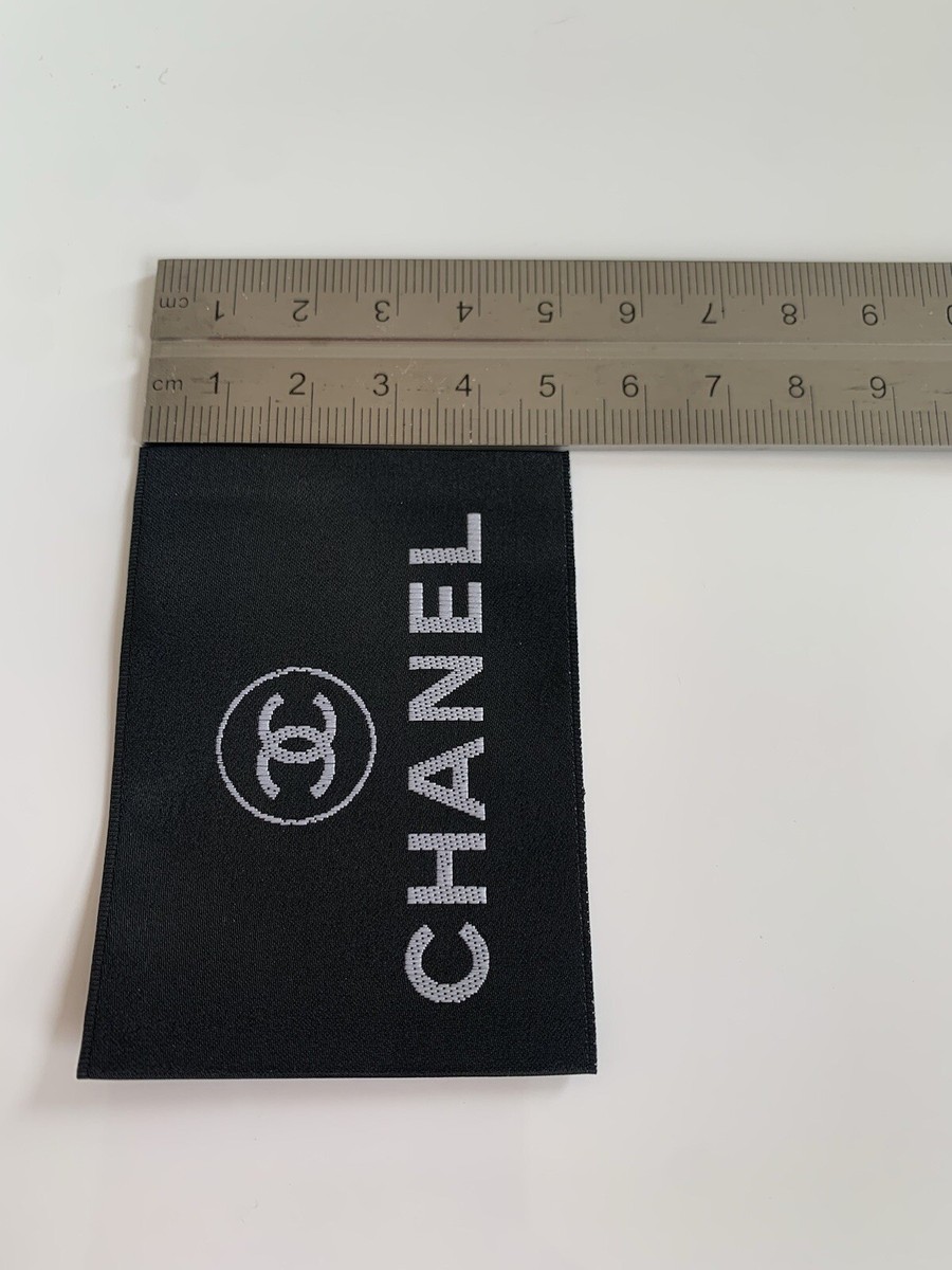 CHANELネームタグ Two (2) Chanel Clothing Label Tag Sewing Replacement White