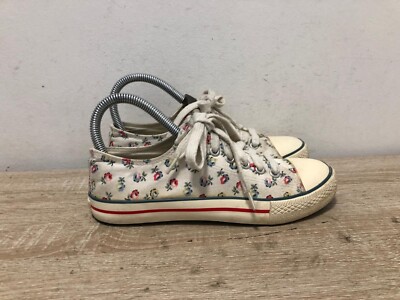 CATH KIDSTON LADIES LACE UP WHITE MULTI FLORAL PUMPS