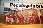 VINTAGE PEPSI CARDBOARD (BAND) TROLLEY SIGN 1969 — photo 2