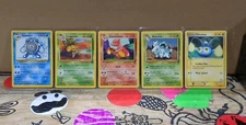 Pokémon Mixed Set 5 Cards Poliwhirl, Chinchou, Nidorina, Charmeleon, Exeggutor