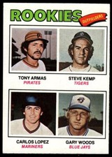1977 Topps #492 Rookie Outfielders - Tony Armas/Steve Kemp/Carlos Lopez/Gary