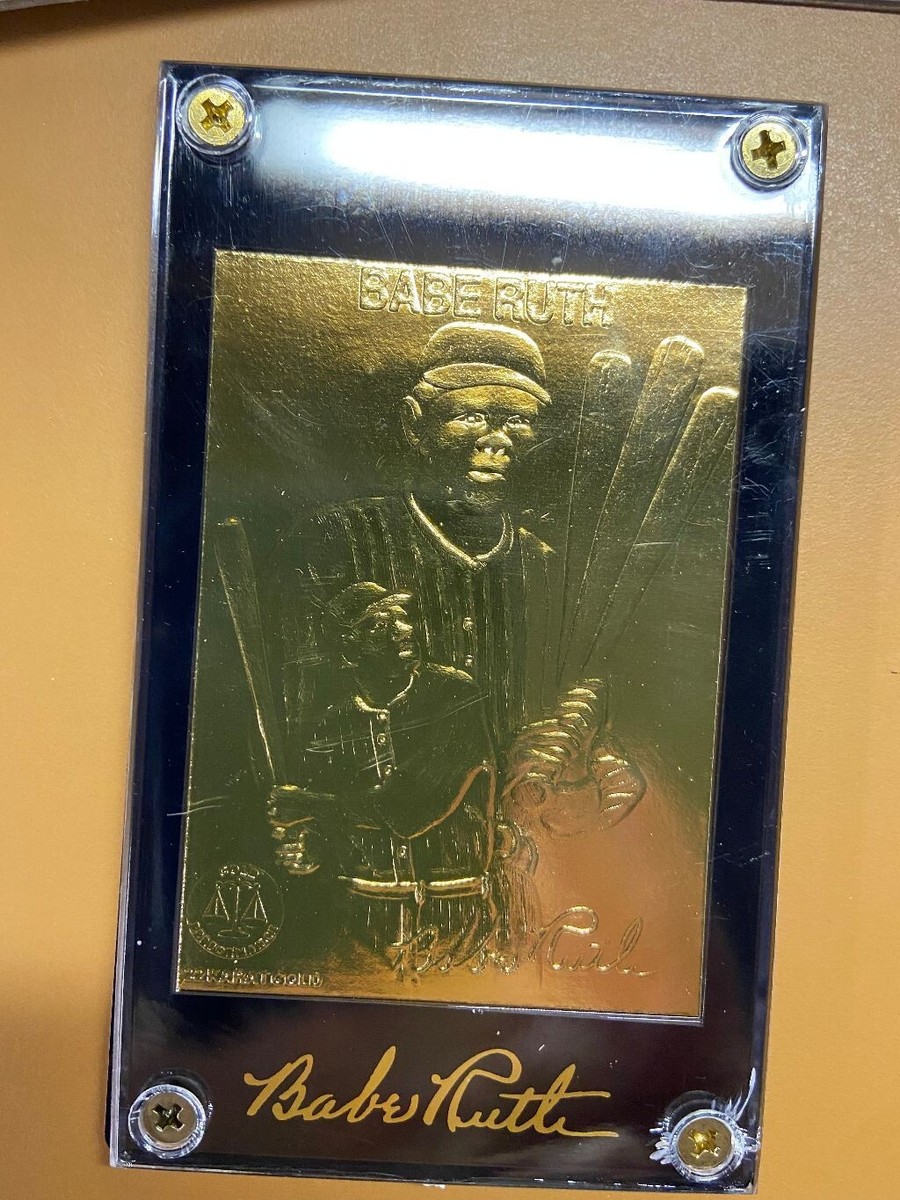 1996 BABE RUTH 22 KARAT GOLD PERFORMANCE BASEBALL CARD - MINT | eBay
