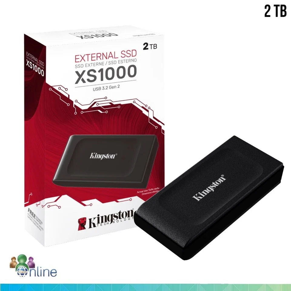 Kingston XS1000 External Drive 2TB SS 2nd Gen External Hard Drive 2000GB USB 3.2 - Image 2 of 4