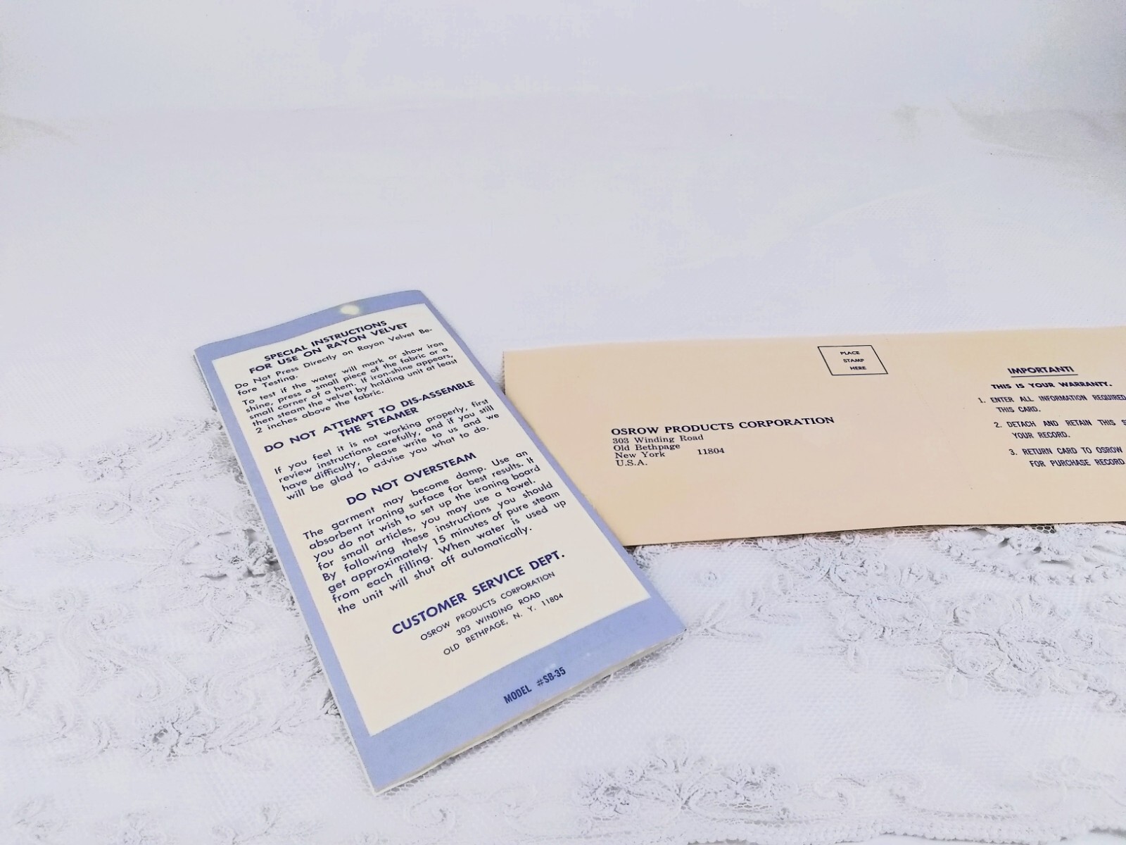 Vintage Osrow World Travel Iron Steamer  with travel bag and accessories 1981