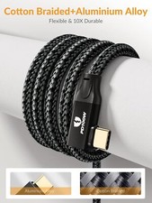 USB C to USB C Cable Right Angle 16.4 ft, 20Gbps PD 100W 4K 60HZ Fast Charging