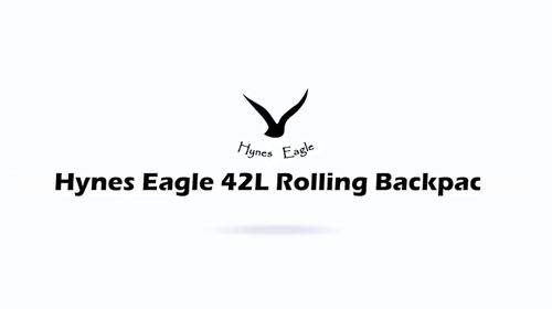 Hynes Eagle Rolling Wheeled Backpack Carry-On Softside Air Travel Luggage 42L - Video 1 of 1