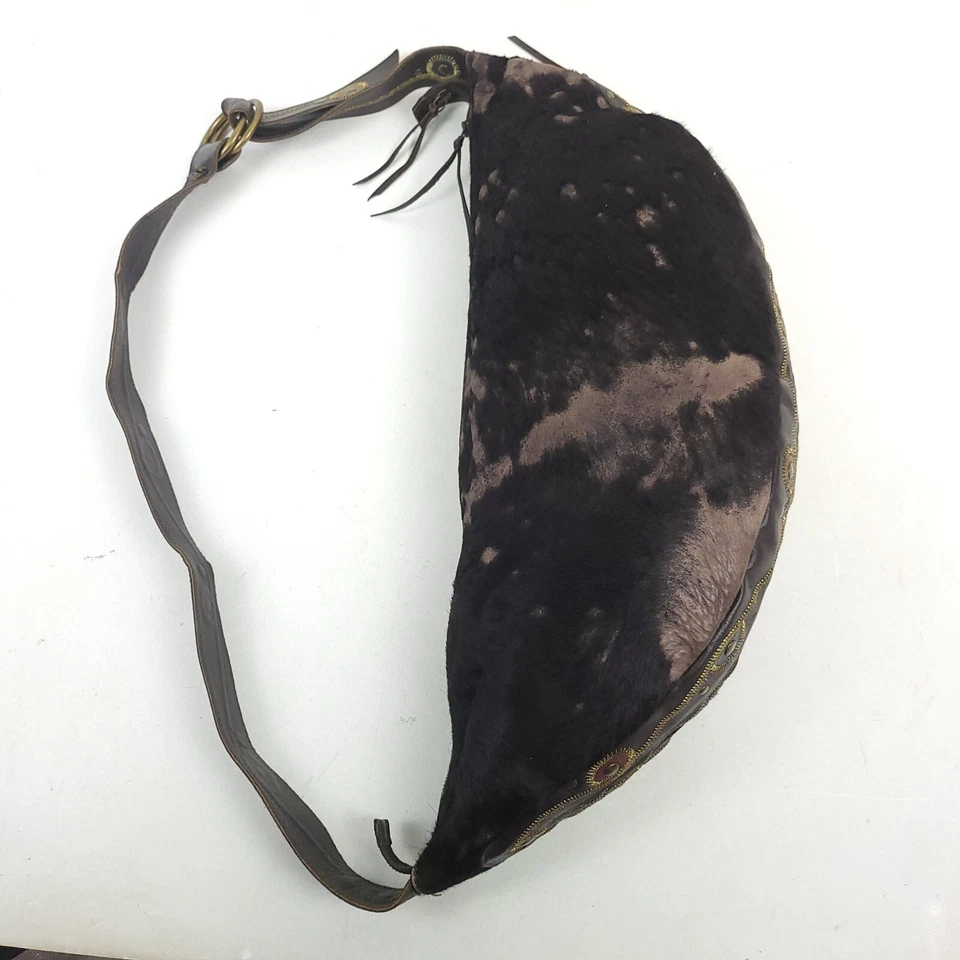 Vintage CLAUDIO ORCIANI Rawhide Leather Handbag Purse Western Wear Made in ITALY - Image 3 of 4