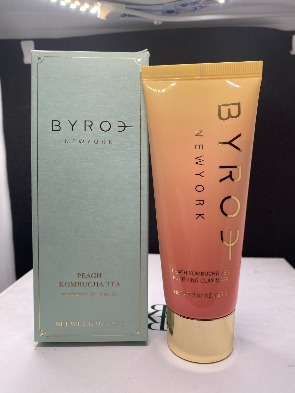Byroe Peach Kombucha Tea Purifying Clay Mask 2.82 oz 80 g