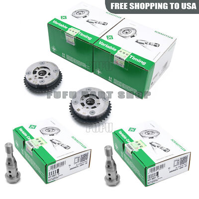 INA Intake&Exhaust Camshaft Adjuster & VVT Solenoid Set For BMW F22 F30 N20 2.0L
