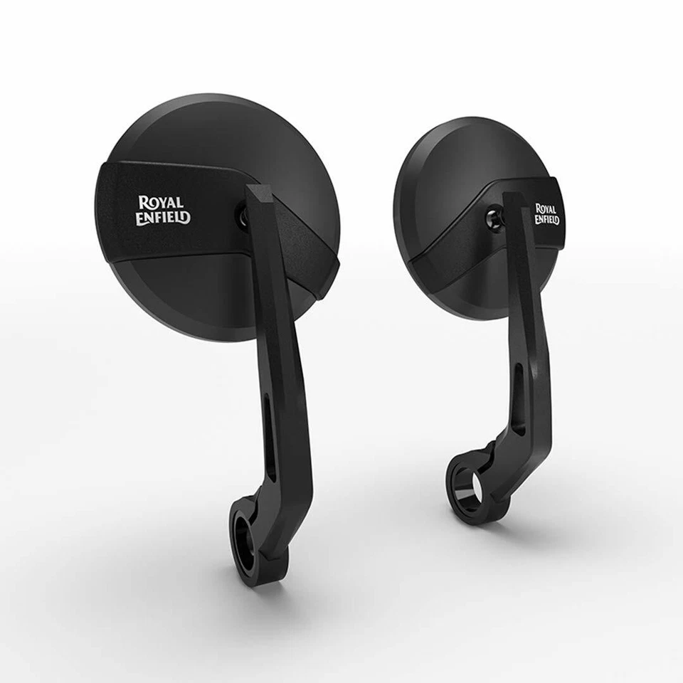 Espejo retrovisor de extremo de barra negro y "acabadores aptos para Royal Enfield Continental GT 650" Foto 2 de 4