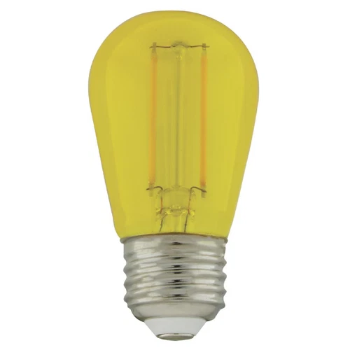 4 Pack Satco S8025 LED Filament 120V 1W =11W S14 Medium E26 Transparent Yellow - Picture 3 of 7