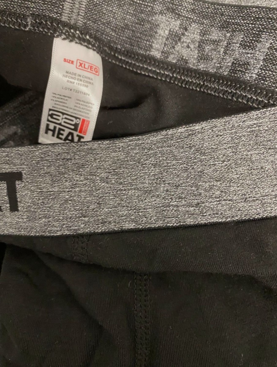 ＊＊＊ $28 32 Degrees Heat Underwear Men's Black Pants Thermal Base-Layer