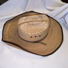 Resistol Mens Jason Aldean Western Size Large Straw Rope Detail Ranch Wear