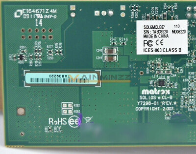 ONE Used MATROX SOL6MCLBE Y7298-01 REV.A capture card PCIE