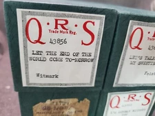 Estate Find LOT of 5 Vintage US, Willoway PLAYER PIANO Word-Roll MUSIC ROLLS 