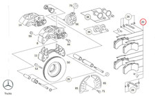 Juego de pastillas de freno originales MERCEDES-BENZ A0084206620 Accelo Antos Atego Axor Econic