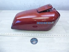 1976 Honda CJ360 Twin H1650) red gas petrol fuel tank with lid and cap