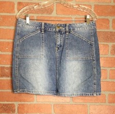 Vintage 90s Y2K Unionbay Womens Denim Mini Skirt Size 9 Faded Wash Pockets