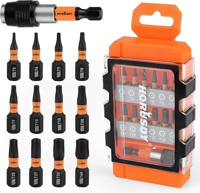 HORUSDY 13Pieces T5-T40 Torx Bits Set - Torx Security Bit Set -