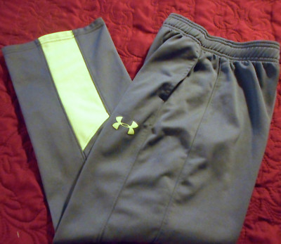  UNDER ARMOUR YOUTH ATHLETIC,LEISURE WEAR HEATgear WARM-UP PANTS GRAY Sz YM