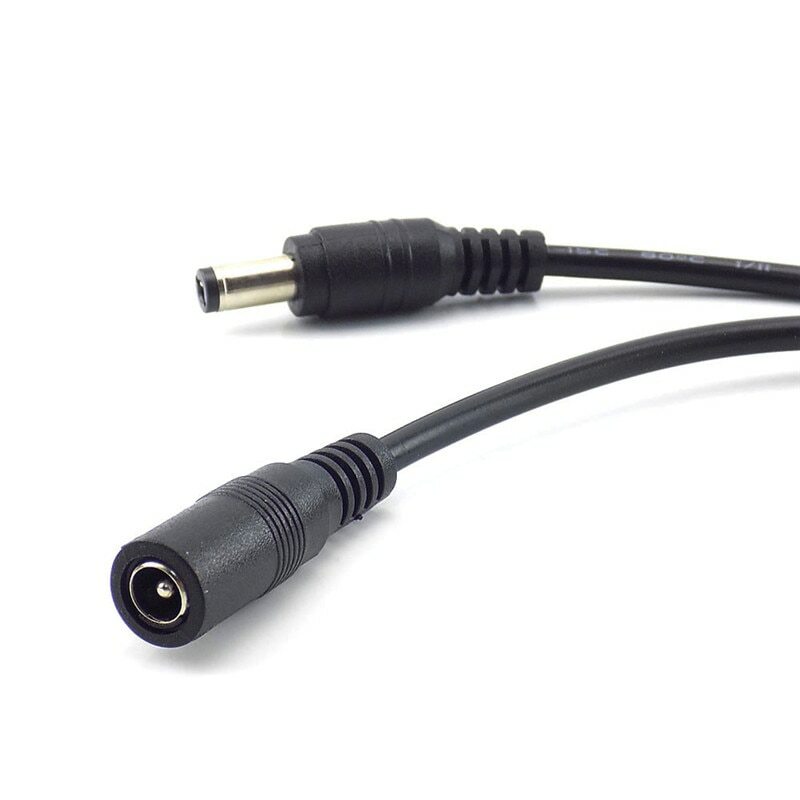 12V DC Power Extension Cable - 5.5mm X 2.1mm Male To Female For CCTV Cameras & Electronics