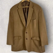 Ralph Lauren Cashmere Wool Silk Camel Tan Brown Blazer Sports Jacket Mens 52 R