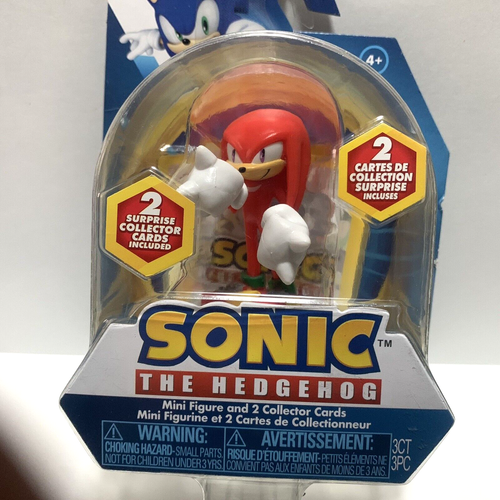 Sonic The Hedgehog Knuckles Action Figure 2.5” + 2 Collector Cards Sega Sealed - 第 1/4 張圖片