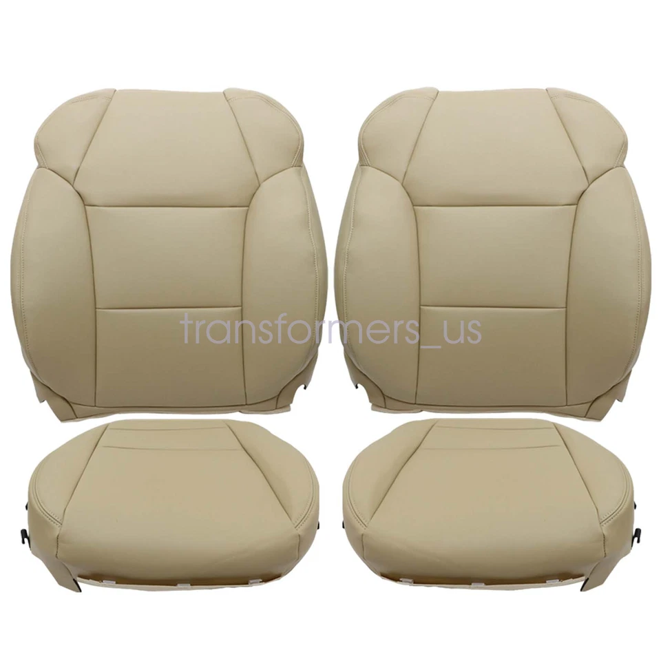Fits 2007-2013 Acura MDX Driver & Passenger Bottom & Top Leather Seat Cover Tan - Image 4 of 4