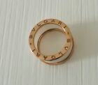 Rose Gold Ring Size 6.5 Bvlgari B Zero White Ceramic 18kt