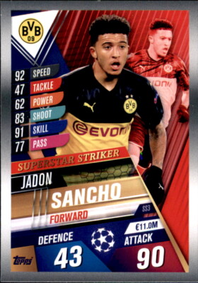 Match Attax 101 SS3 - Jadon Sancho - Superstar Striker - 2019/2020