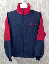 Vtg Swingster Snap-On Mens Blue/Red USA Made Full Zip Jacket Size L
