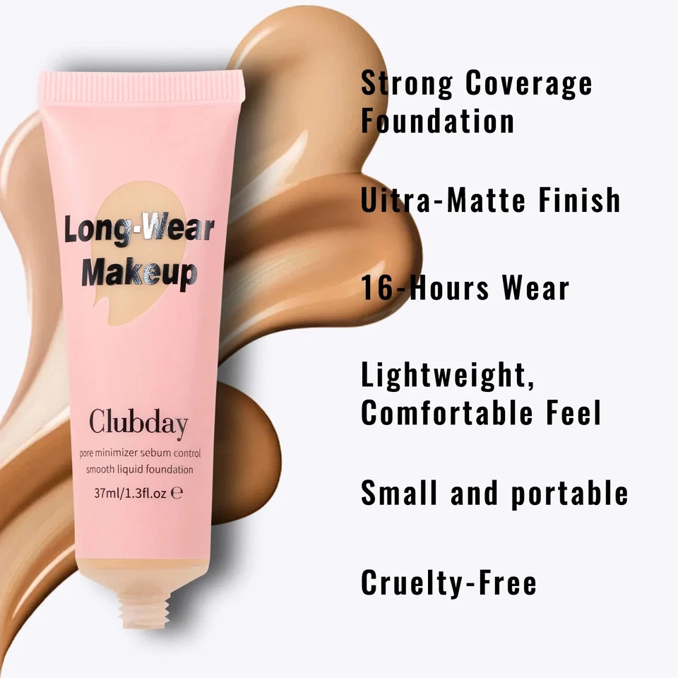 Long Wear Makeup Pore Minimizer Sebum Controls Mooth Liquid Coverage Foundation - Image 4 of 4