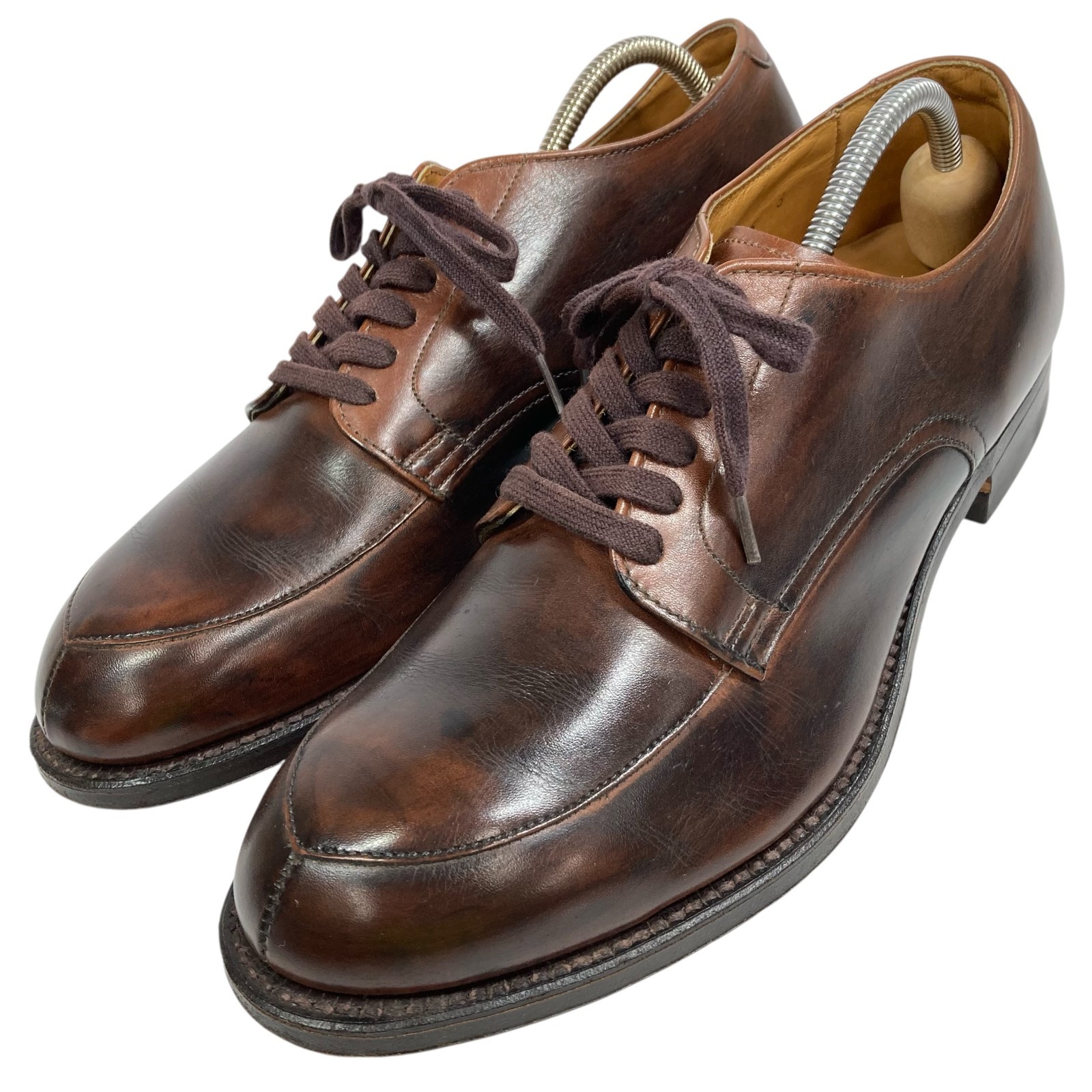 Auth ALDEN V-Tip Derby Dress Shoes Style549 Leather Men's Made in USA Size 6 1/2