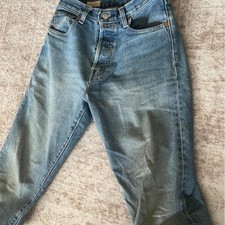 Vintage Levi's 501 Women  s Blue Medium Wash Denim Jeans Straight Leg Fit Button