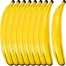 9 Pcs 71 Inch Jumbo Inflatable Banana Props Large Blow Up Banana Giant Inflat...