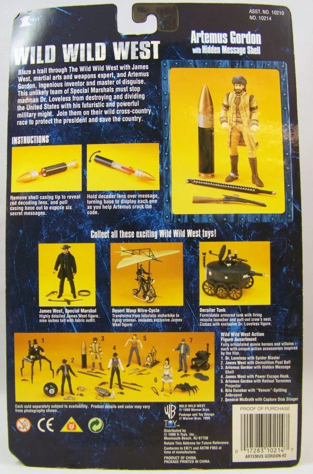 Wild Wild West - X-toys - Artemus Gordon avec Obus à Message Caché Foto 2 de 2