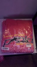 Girls Barbie Pink Graphic Print Logo Pullover Hoodie Long Sleeve Size L