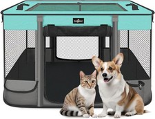 Foldable Pet Kitten Playpen, Waterproof Portable Cat Dog Playpen Kennel Tent fo