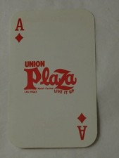 UNION PLAZA Hotel & Casino Las Vegas "Ace of Diamonds"21 special Game card 1990