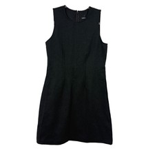 EVERLANE The '90s Dream Shift Dress S Black Mini Sleeveless Ponte Knit NWT B15