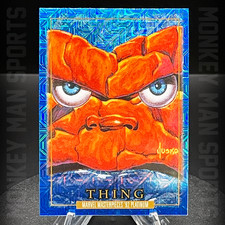 2024 Marvel Masterpieces '92 PLATINUM - Thing - #91 BLUE TRAXX MINT