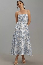 Anthropologie Reformation Monette Linen Midi Dress Size 6