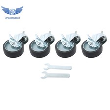 3 Inch Caster Wheels Threaded Stem Casters Set of 4 Heavy Duty Swivel Wheel