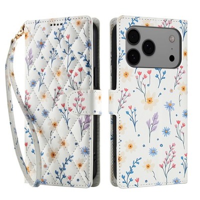 Cute Floral Leather Wallet Case + Strap For iPhone 17 Pro Max 17e 15 14 13 12 11