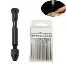 0.3-3.2mm Small Hand Drill With Drill Bits For Model Hobby DIY Woodworking
