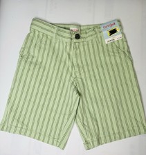 Cat Jack Boys Flat Front Shorts - Boys Size 8- Green Stripes