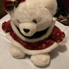 Vintage 2003 Dandee Keepsakes 13  Teddy Bear Plush With Hair Bow  63 