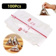100Pcs Onigiri Rice Ball Triangle Seaweed Wrapper Disposable Japanese Bento Bag