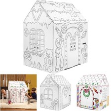 Gingerbread House Kit Kids Art Craft Indoor Fun Decorate Personalize Cardboard