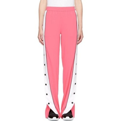 NWT Emilio Pucci  Pink White Stripe Snap Button Track Pants Size 6